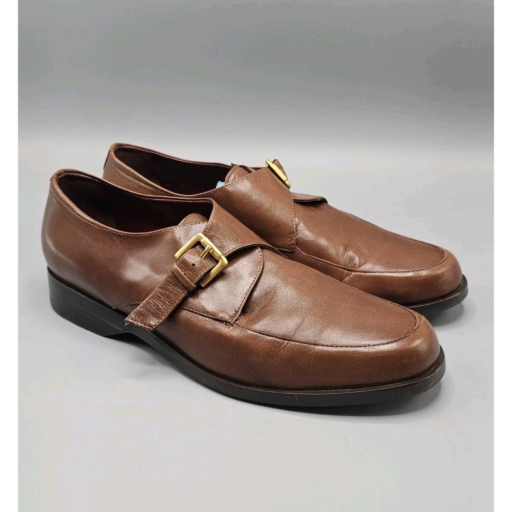 Etienne Aigner‎ Brown Monk Strap Buckle Shoes Loafers Womens 9 Garner